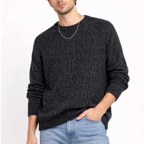 Hill & Archer Other - Vintage Hill & Archer Sweater Mens Sz XL Casual Black Pullover Minimalist Chunky